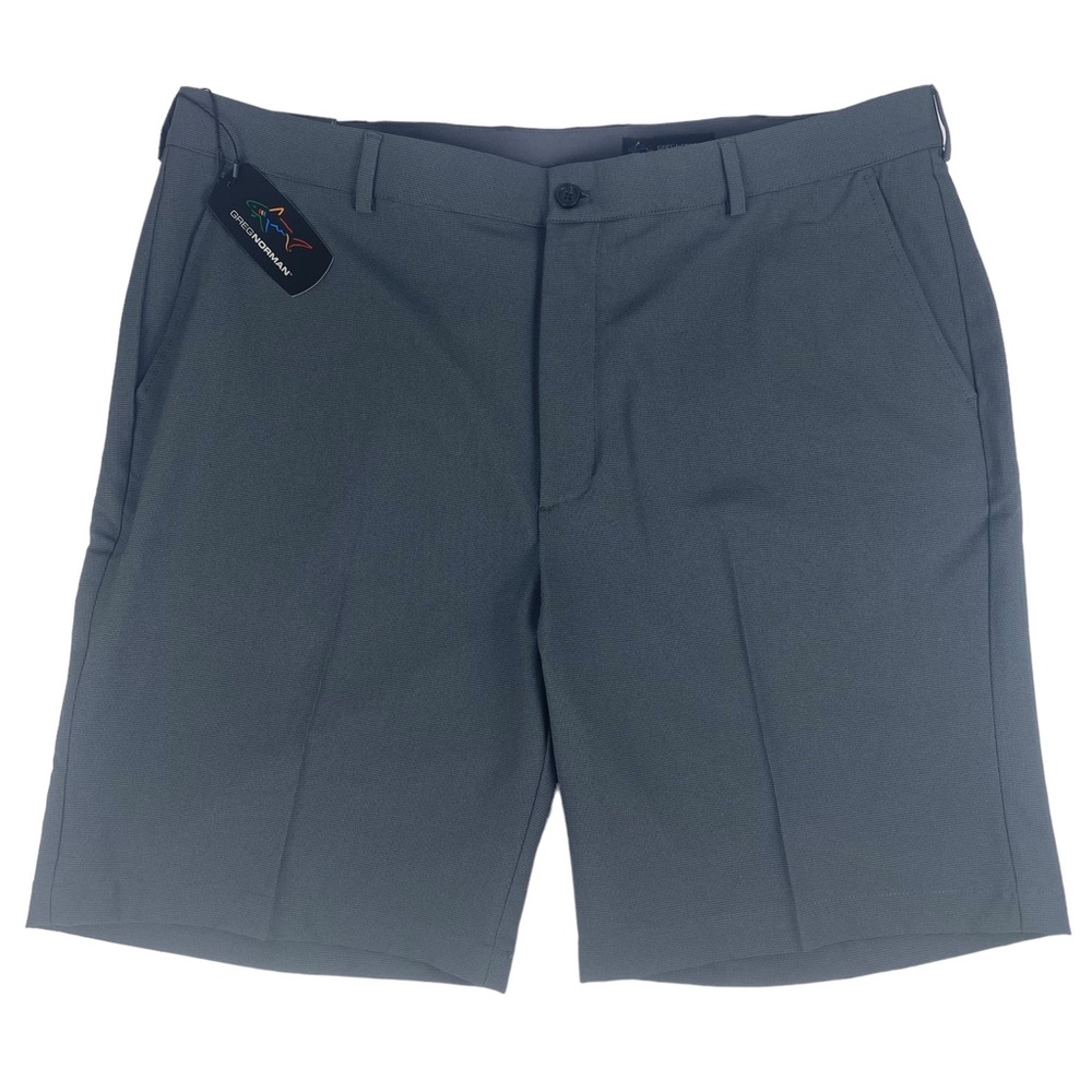 Greg Norman Mens Classic Mini Check Golf Technical Performance Short - Size 44